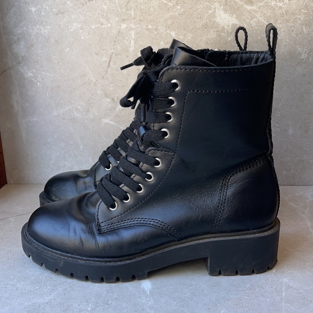 Steve Madden black combat boots